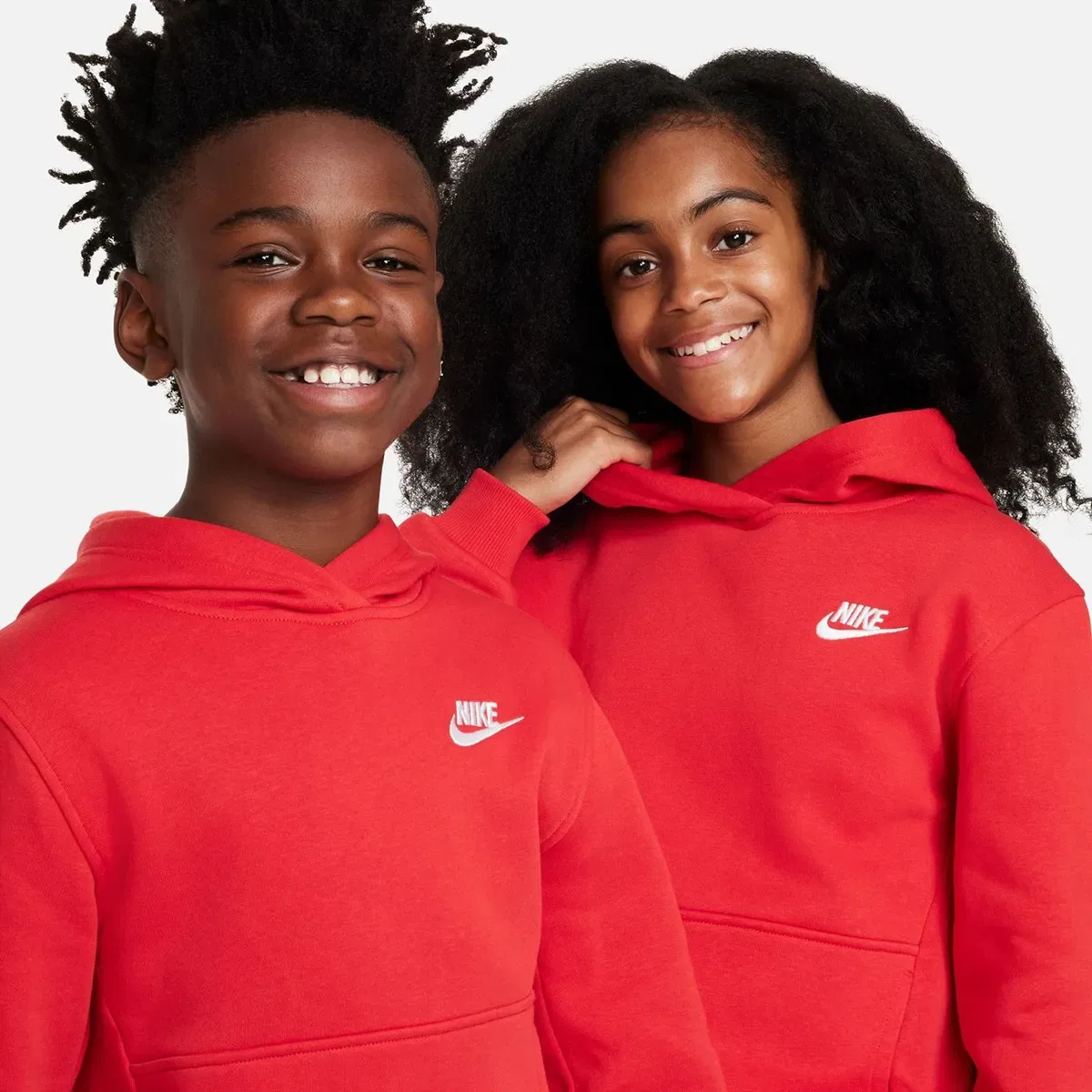 Детская худи из флиса Nike Club Fleece, Красный — фото 3