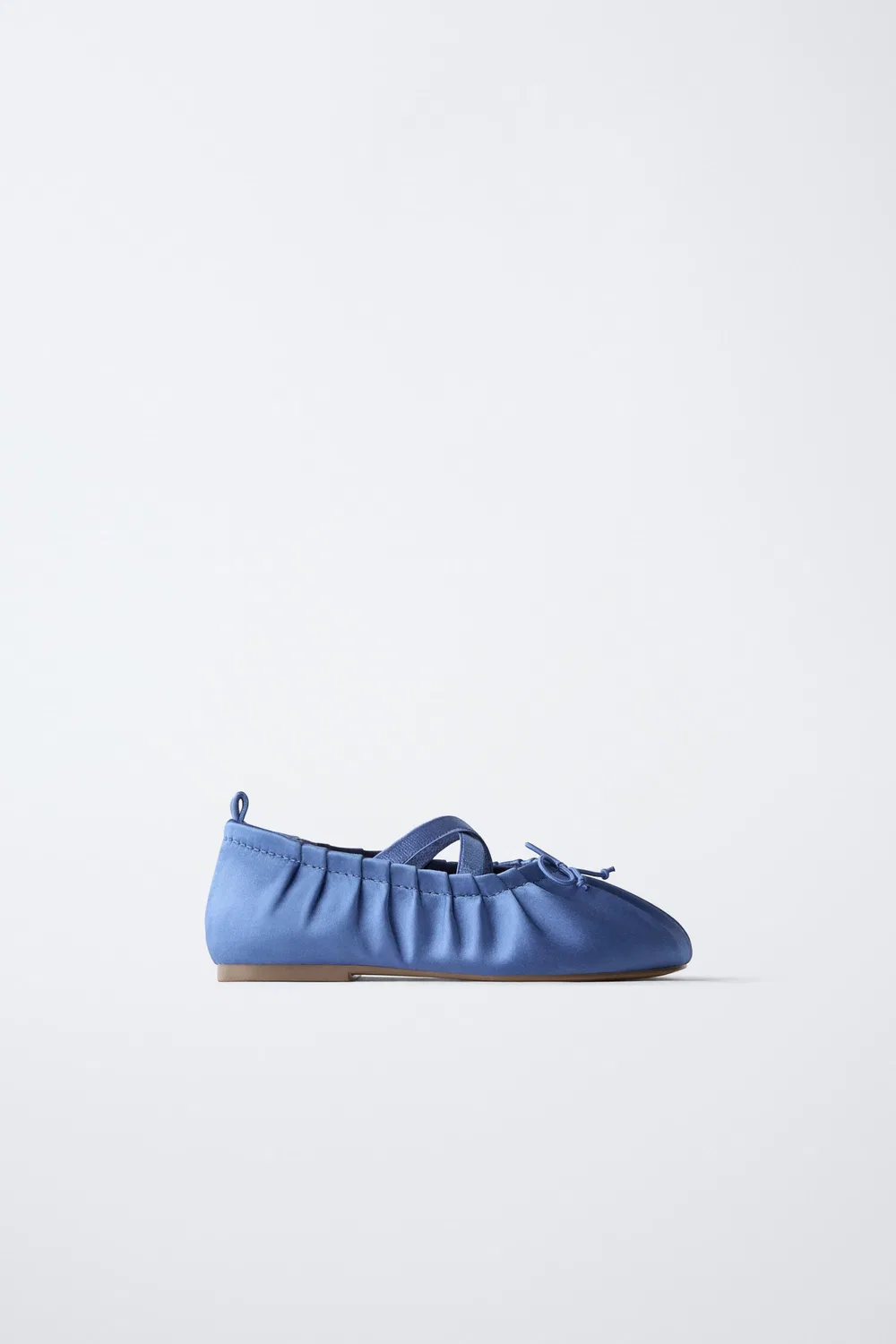 Балетки с атласной отделкой ZARA, Blue