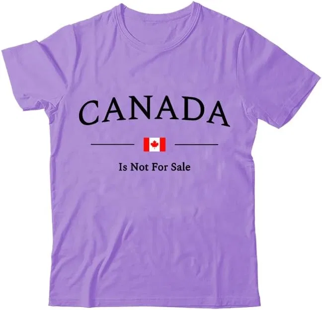 Футболка с принтом Canada is Not for Sale, Purple