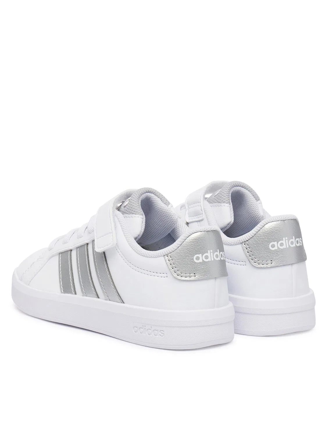 Кроссовки для девочки Grand Court Adidas, белый — фото 3