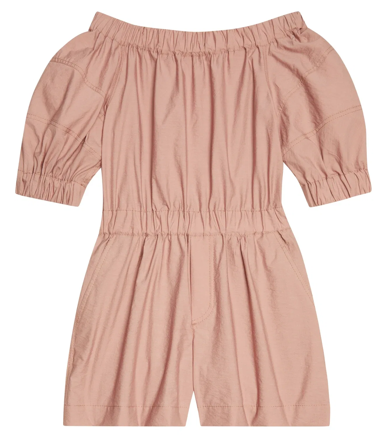 Комбинезон с эластичным поясом Brunello Cucinelli Kids, розовый
