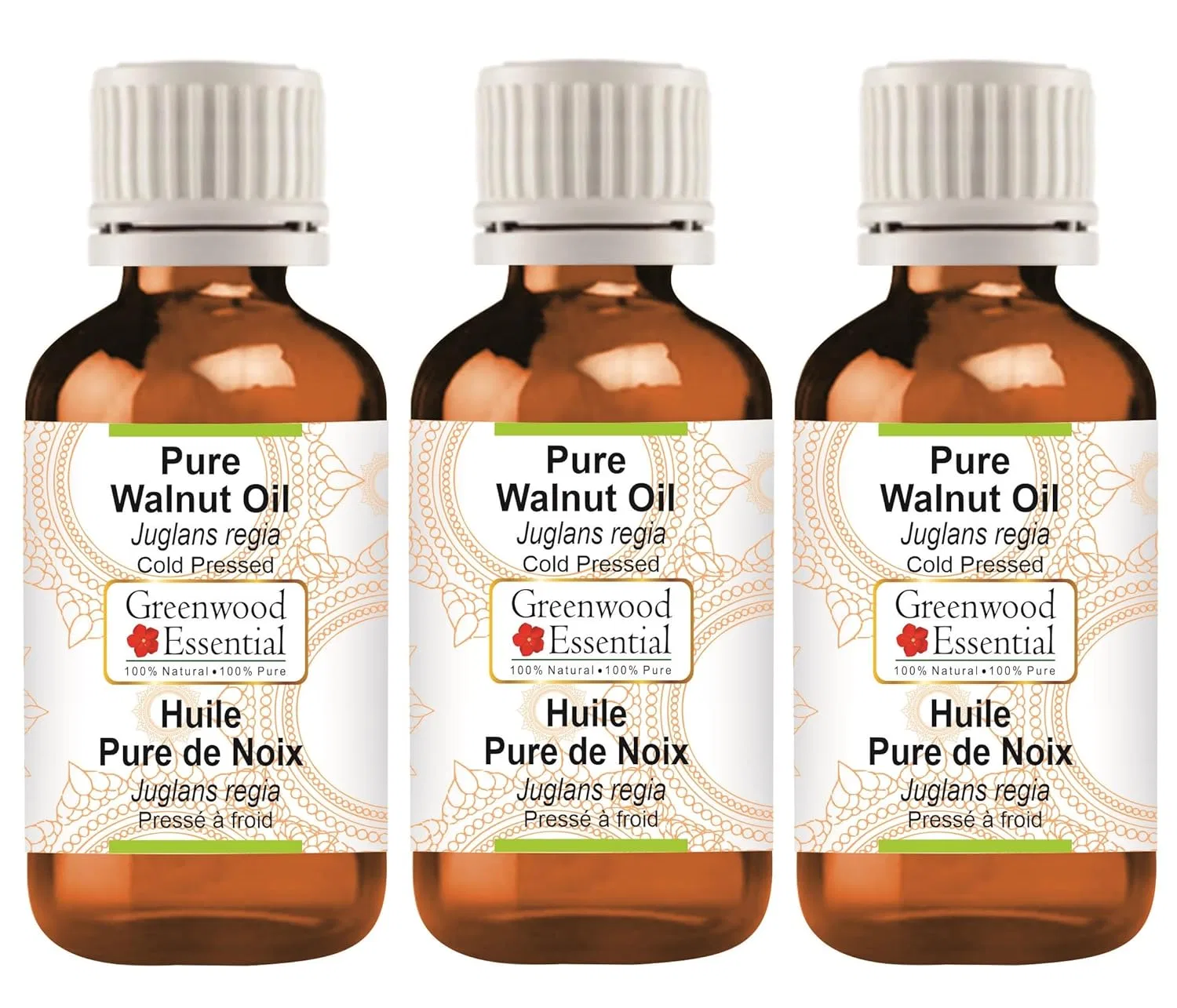 Масло для тела Greenwood Essential Pure Walnut Oil, набор 3x100 мл