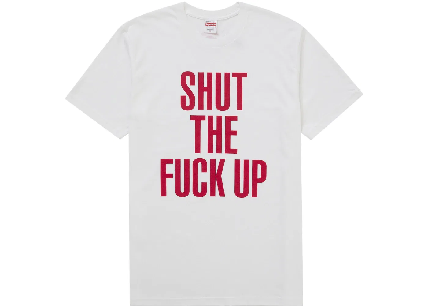 Мужская футболка с принтом Number Nine Shut Up Tee Supreme, White