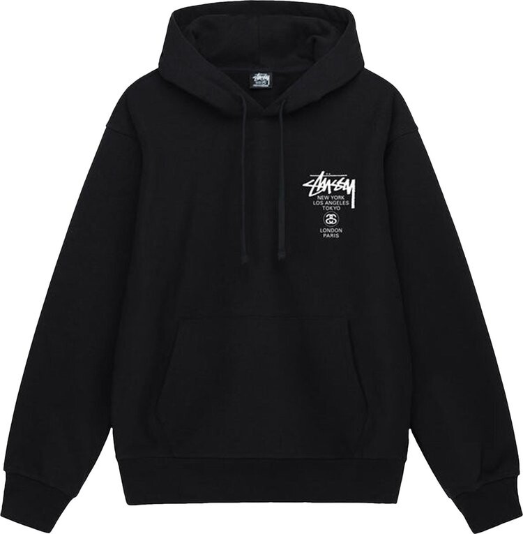 

Худи Stussy World Tour Hoodie 'Black', черный