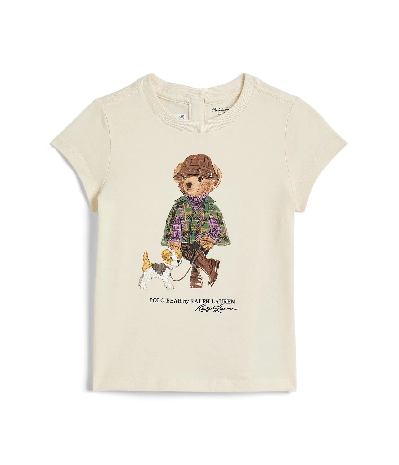 Хлопковая футболка Polo Bear (для младенцев) Polo Ralph Lauren Kids, Estate Cream
