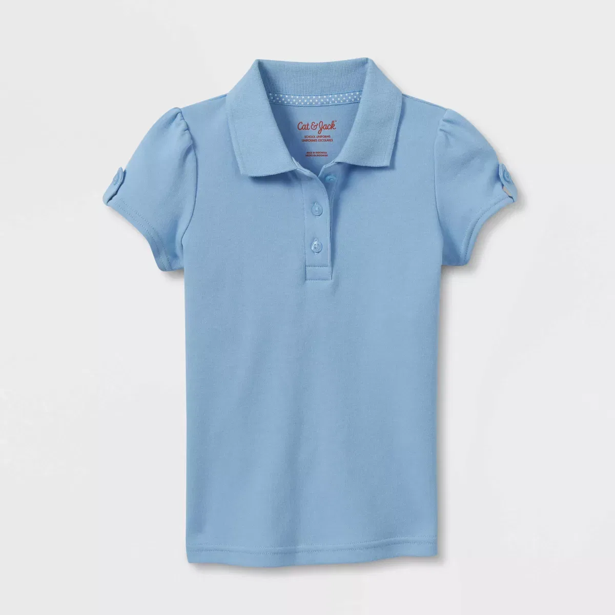 Детское поло для девочек с коротким рукавом Cat & Jack, Light Blue