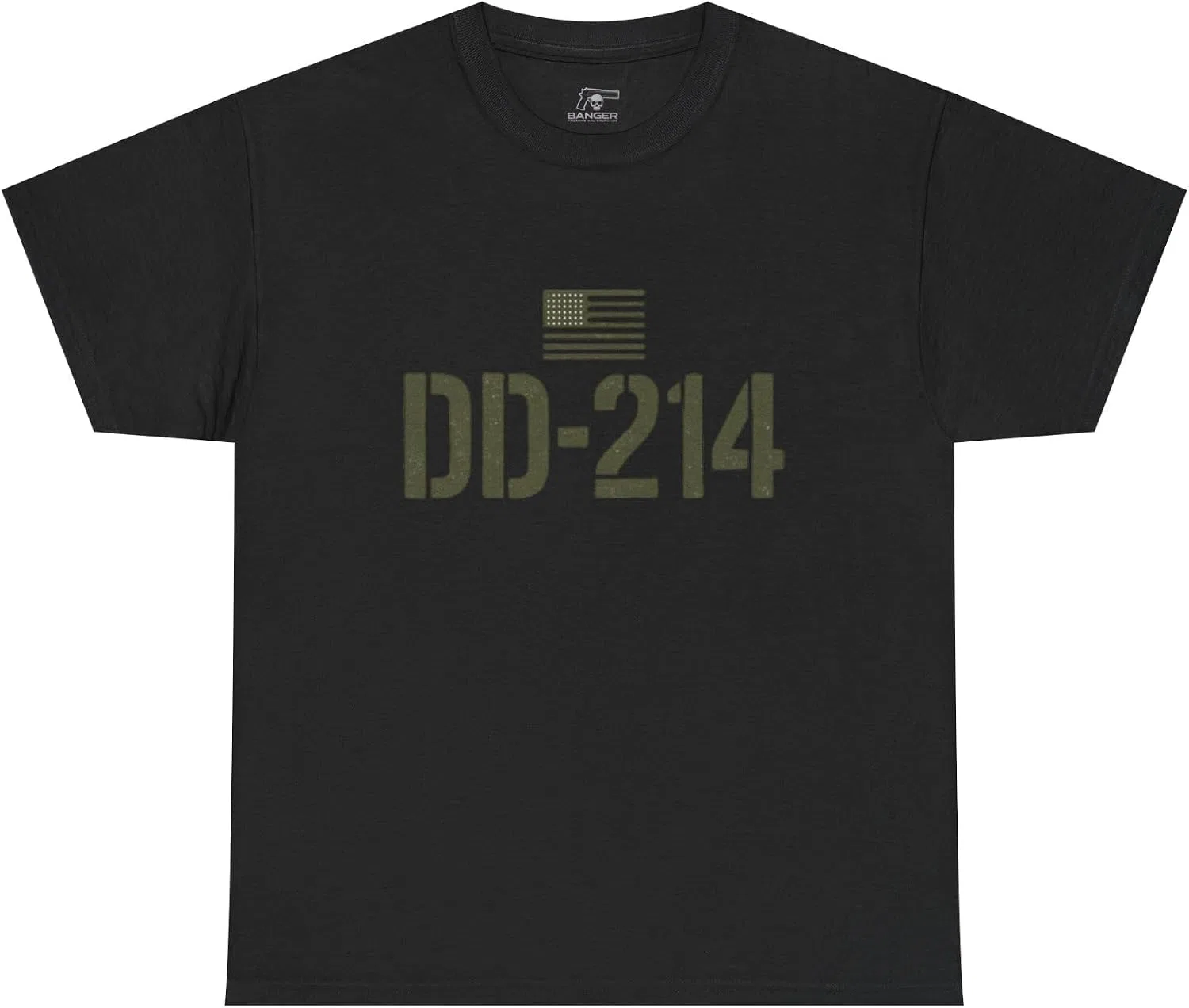 Женская футболка с принтом DD-214, чёрный