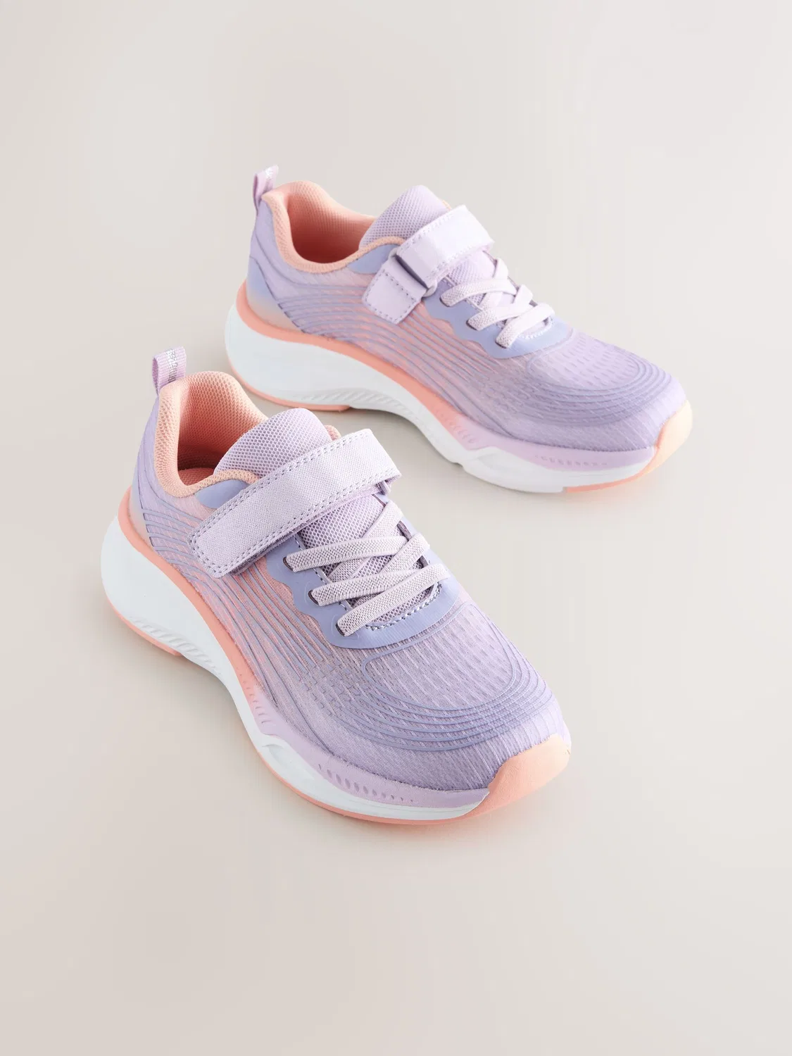 Кроссовки на шнурках эластичных, модель Elastic Lace-Up Next, фиолетовый