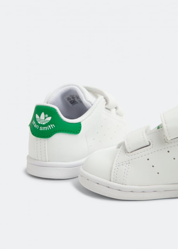 Детские кроссовки Adidas Stan Smith, белый/зеленый — фото 3