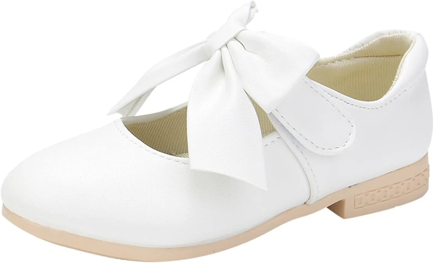 Детские балетки для девочек с бантом Mary Jane Flats, White