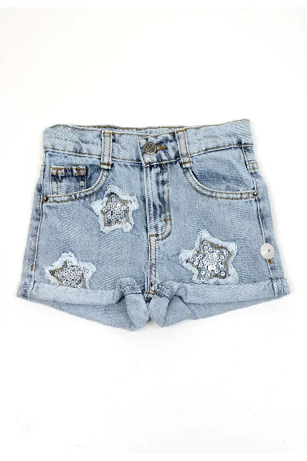 Детские шорты для девочек джинсовые Dmb Kids, Blue — фото 3