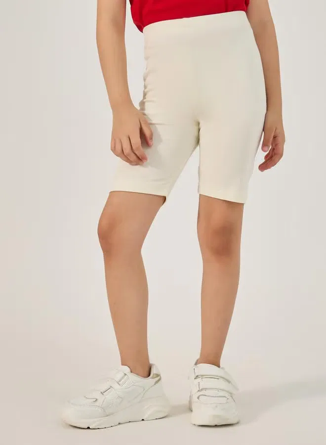 Styli Шорты велосипедки хлопковые, off white