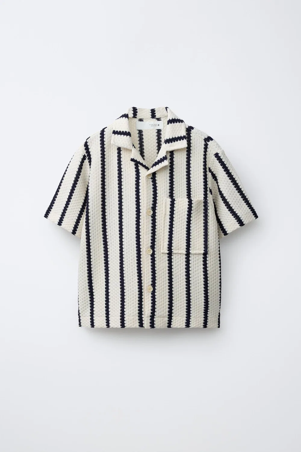 Полосатая вязаная блузка ZARA, Ecru