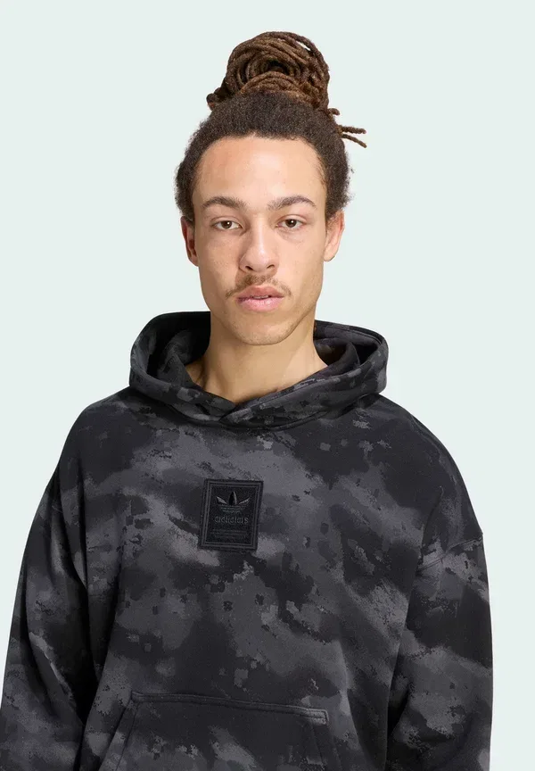Толстовка с капюшоном в камуфляжной расцветке Adidas Originals, черный — фото 3
