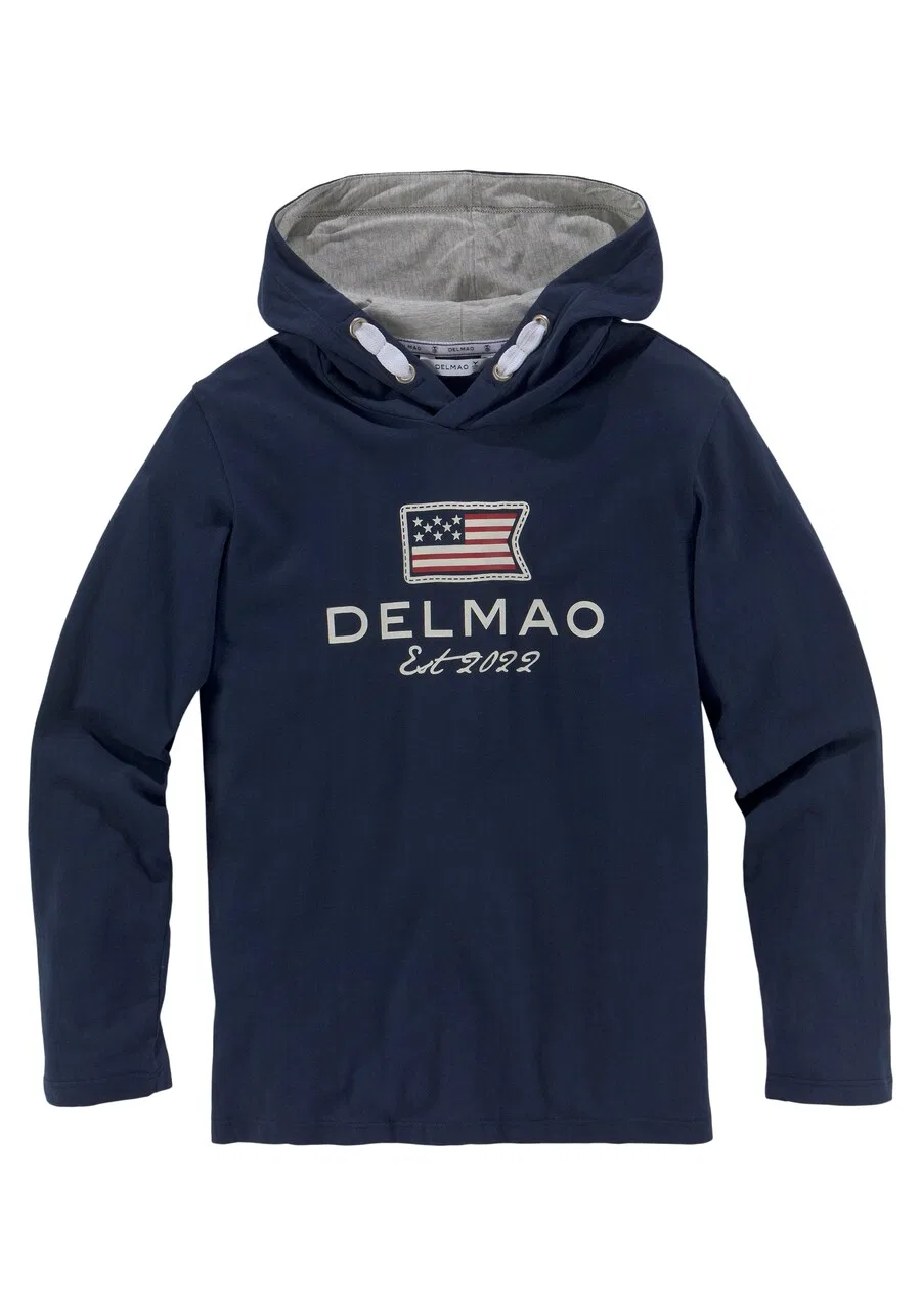 Толстовка DELMAO морского синего цвета