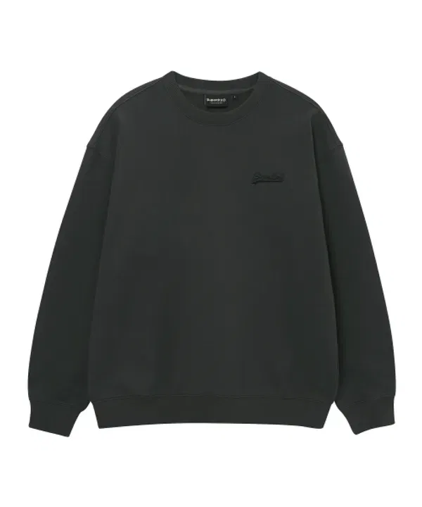 Футболка с круглым вырезом, базовая, Superdry, угольный