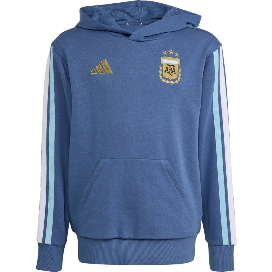 Детский худи с капюшоном, хлопковый, Arjantin DNA, adidas, Синий — фото 3