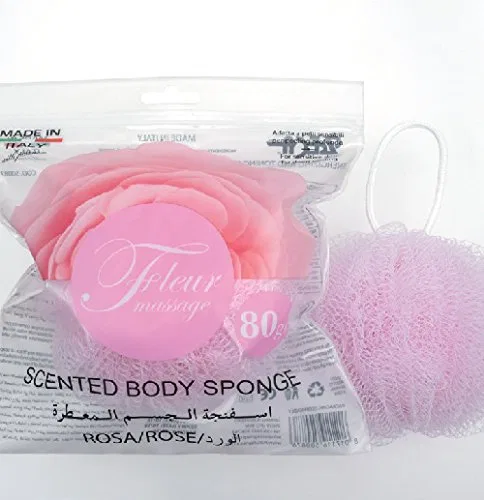 Губка для ванны Scented Fleur Sponges - Roses, NATURA AMICA, 1 шт, Pink