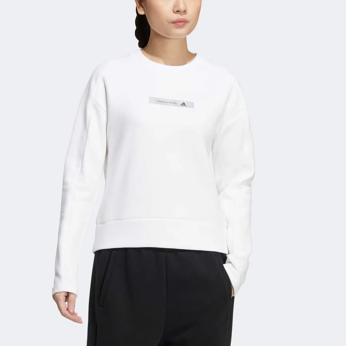 Свитшот с принтом Ust Oct Adidas, белый — фото 2