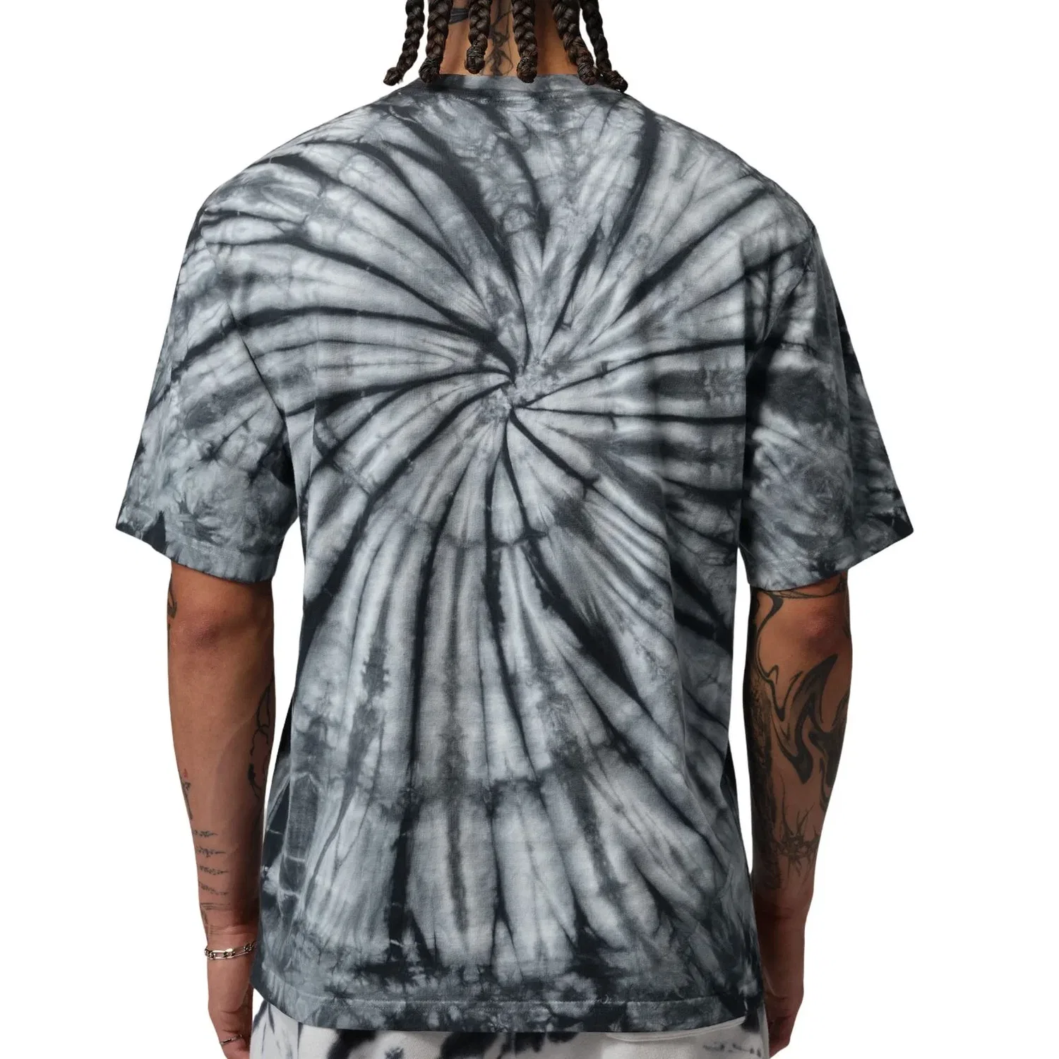 Мужская футболка с принтом Brooklyn Tie-dye Festive Jordan, черный — фото 2