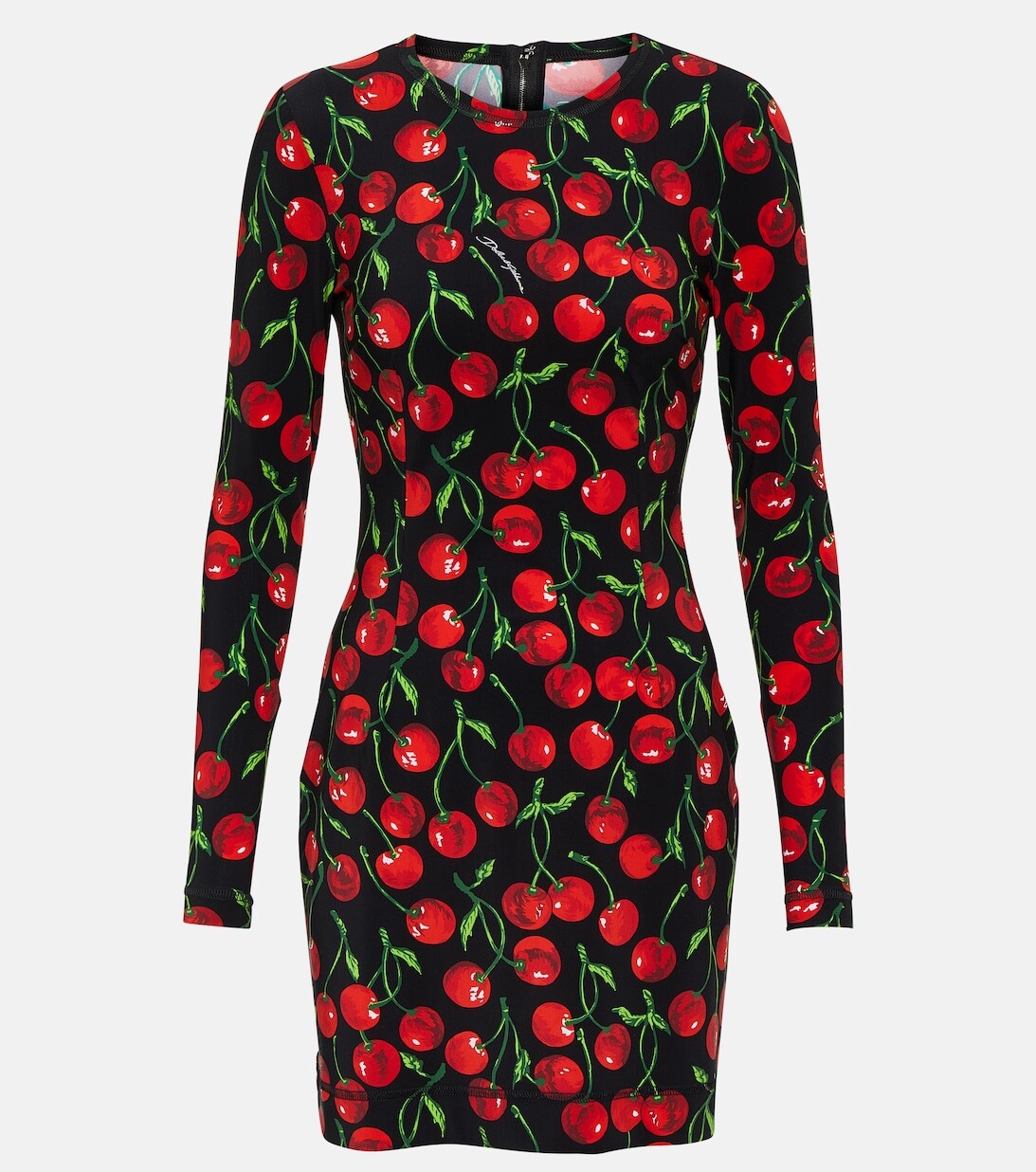 

Мини-платье с принтом Cherry DOLCE&GABBANA, черный