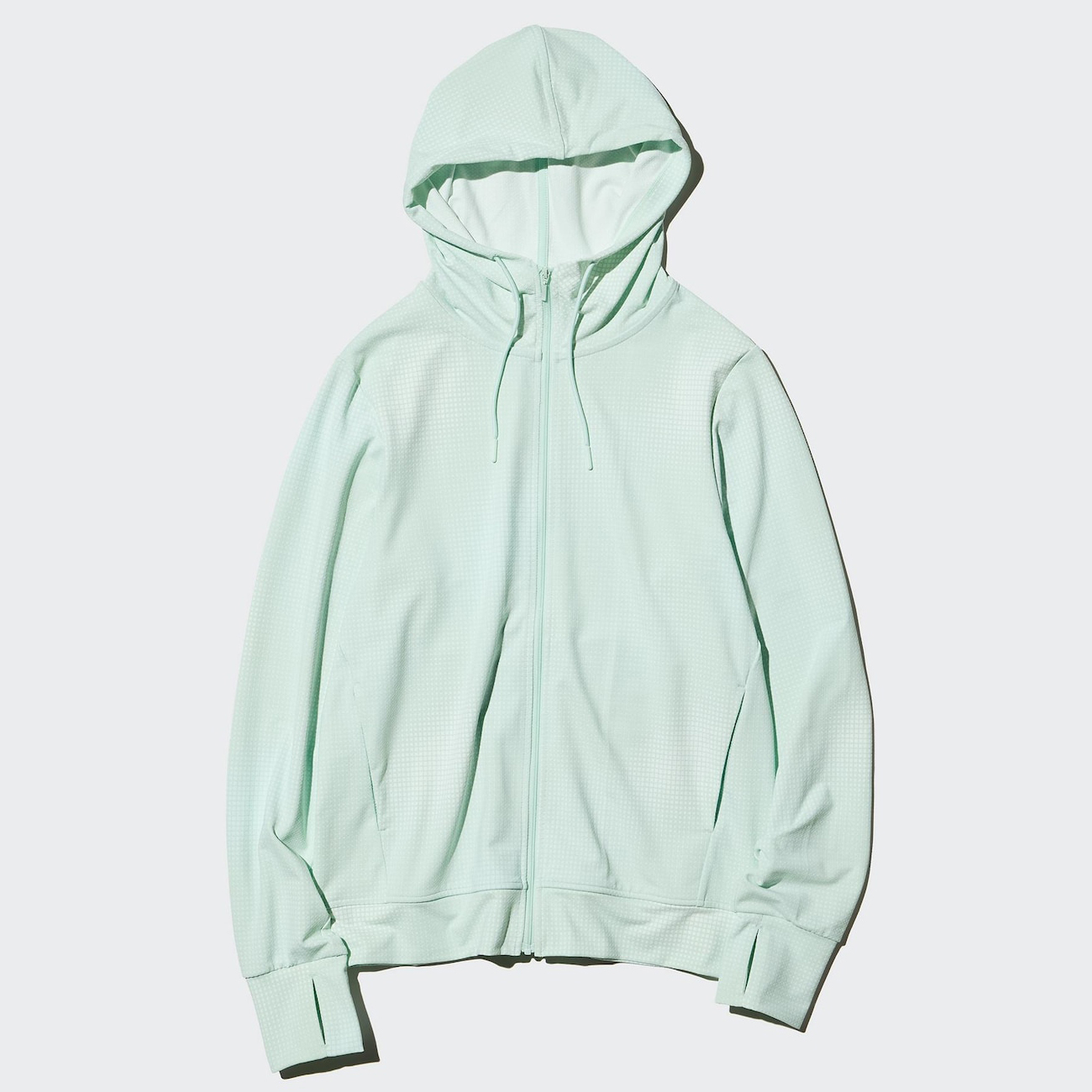 Толстовка Uniqlo AIRism UV Protection Mesh Full-Zip, 51 зеленый