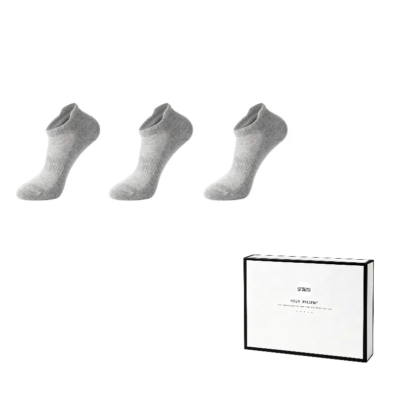 Детские носки-следы с принтом, 3 пары, SUFANG, Gray 3 Pack