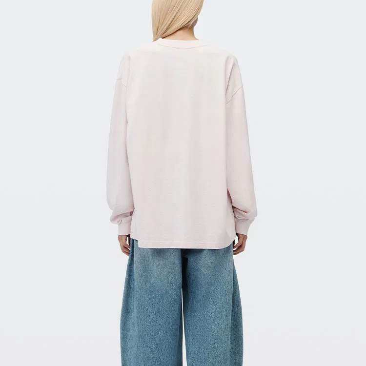 Женская футболка с круглым вырезом Washed Light Pink Alexander Wang — фото 4