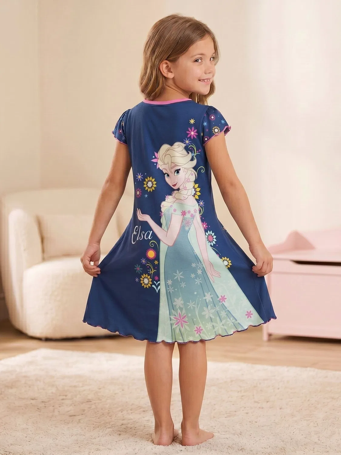 Ночная рубашка Character Disney Frozen, модель Nightdress, цвет Navy — фото 2