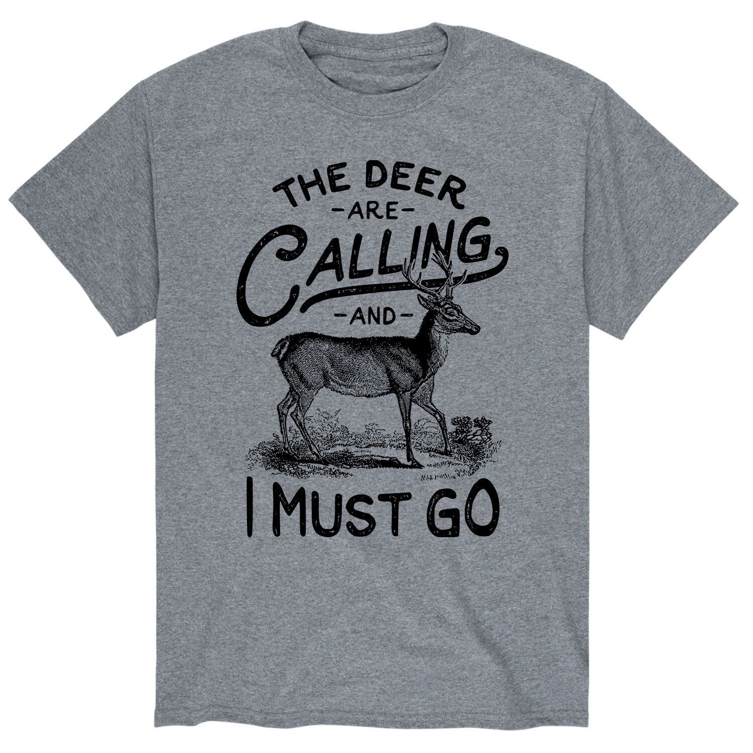 

Мужская футболка Deer Are Calling Must Go Licensed Character