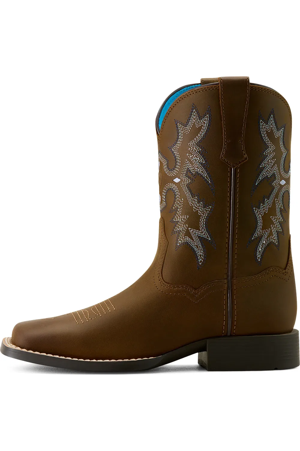 Детские ботинки ковбойские с широким квадратным носком Tombstone Ariat, Distressed Brown — фото 2