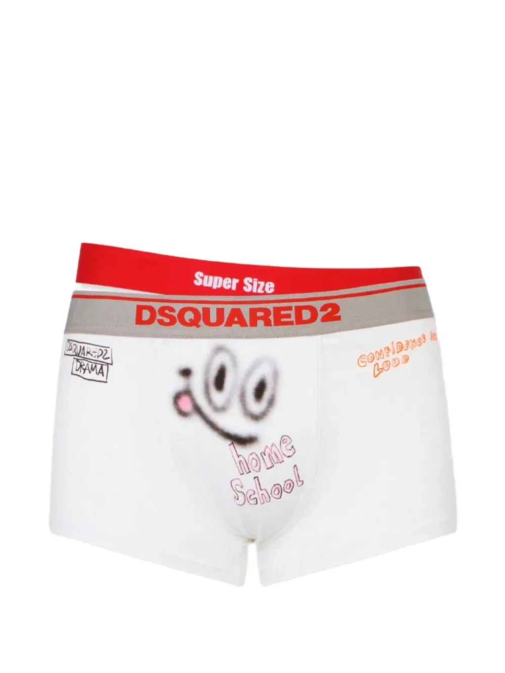 Трусы в стиле граффити Dsquared2, белый