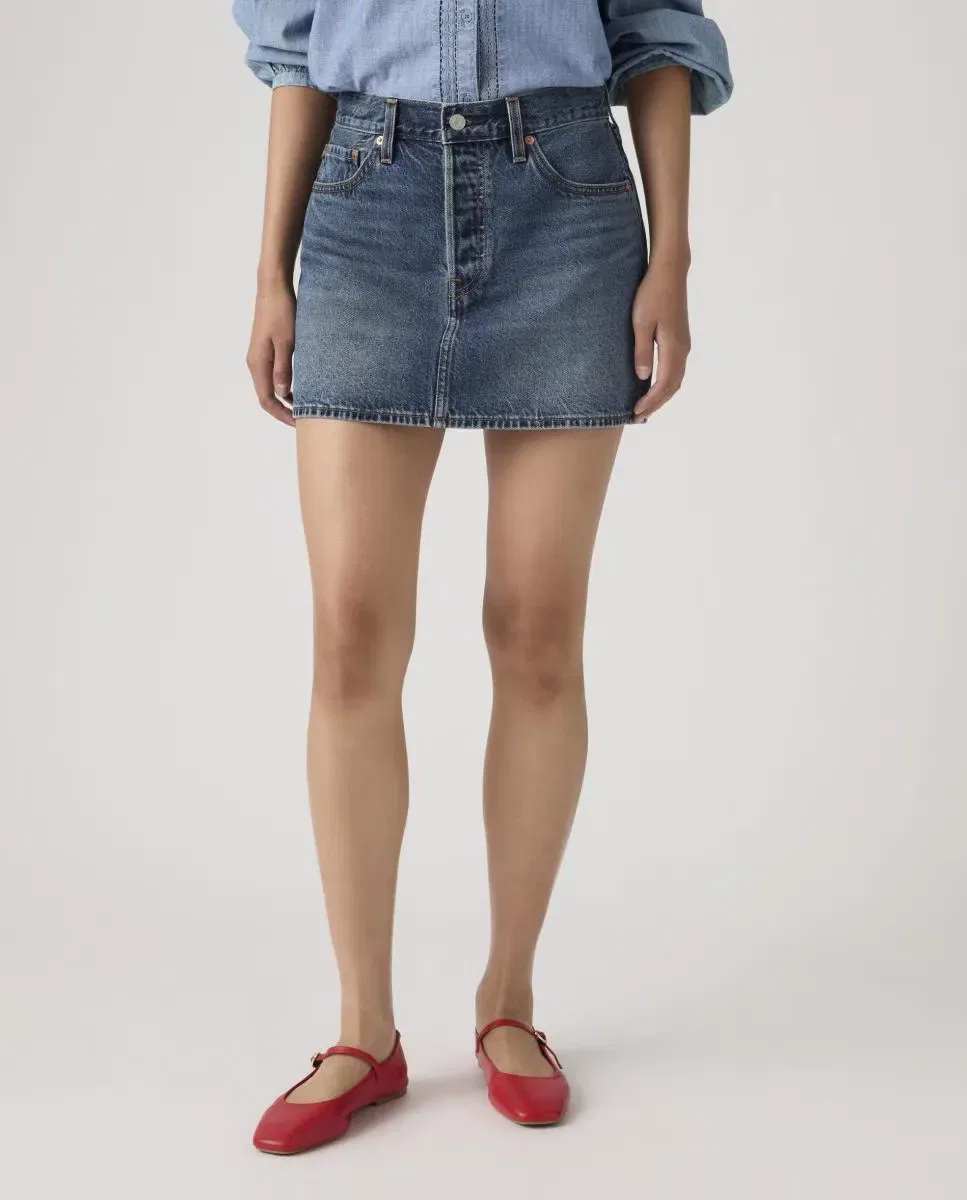 Женская короткая джинсовая юбка Icon, Levi's, Azul Marino — фото 3