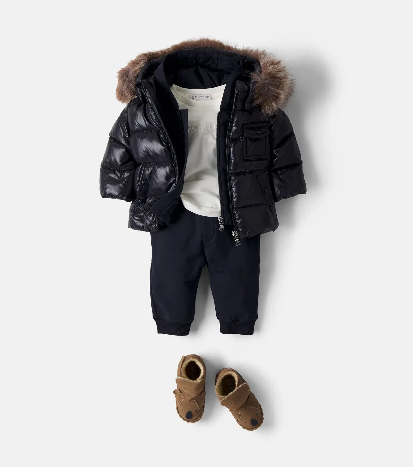 Легкая куртка с капюшоном Baby K2 Moncler Enfant, синий — фото 2