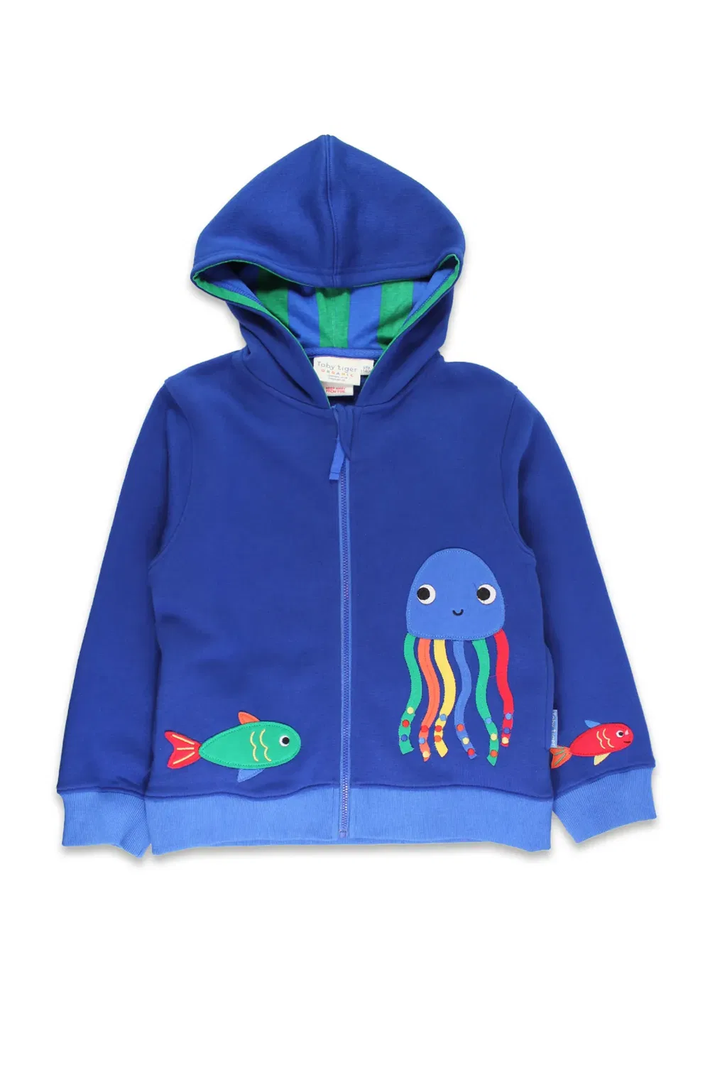 Детский худи с аппликацией Sea creature Toby Tiger, Blue