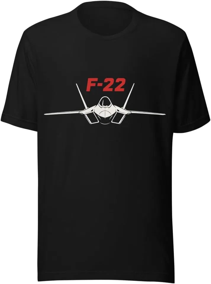 Мужская футболка с принтом F-22 Generic, Black