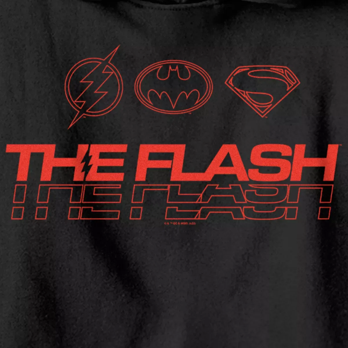 Детский свитшот для мальчиков с принтом The Flash Heroes Classic Emblems DC Comics, Black — фото 2