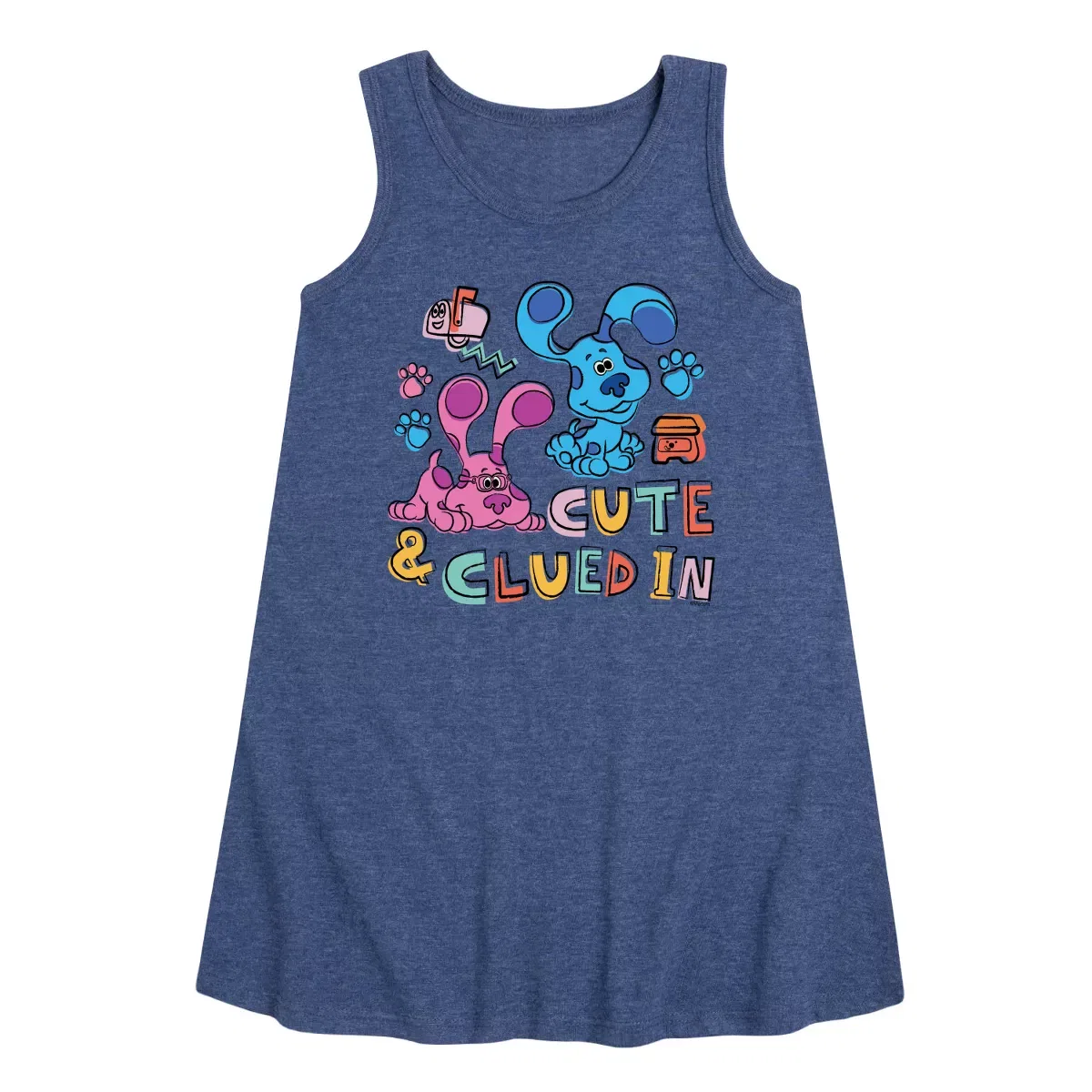 Детское платье-трапеция без рукавов Blue's Clues & You! Cute & Clued In, Heather Navy
