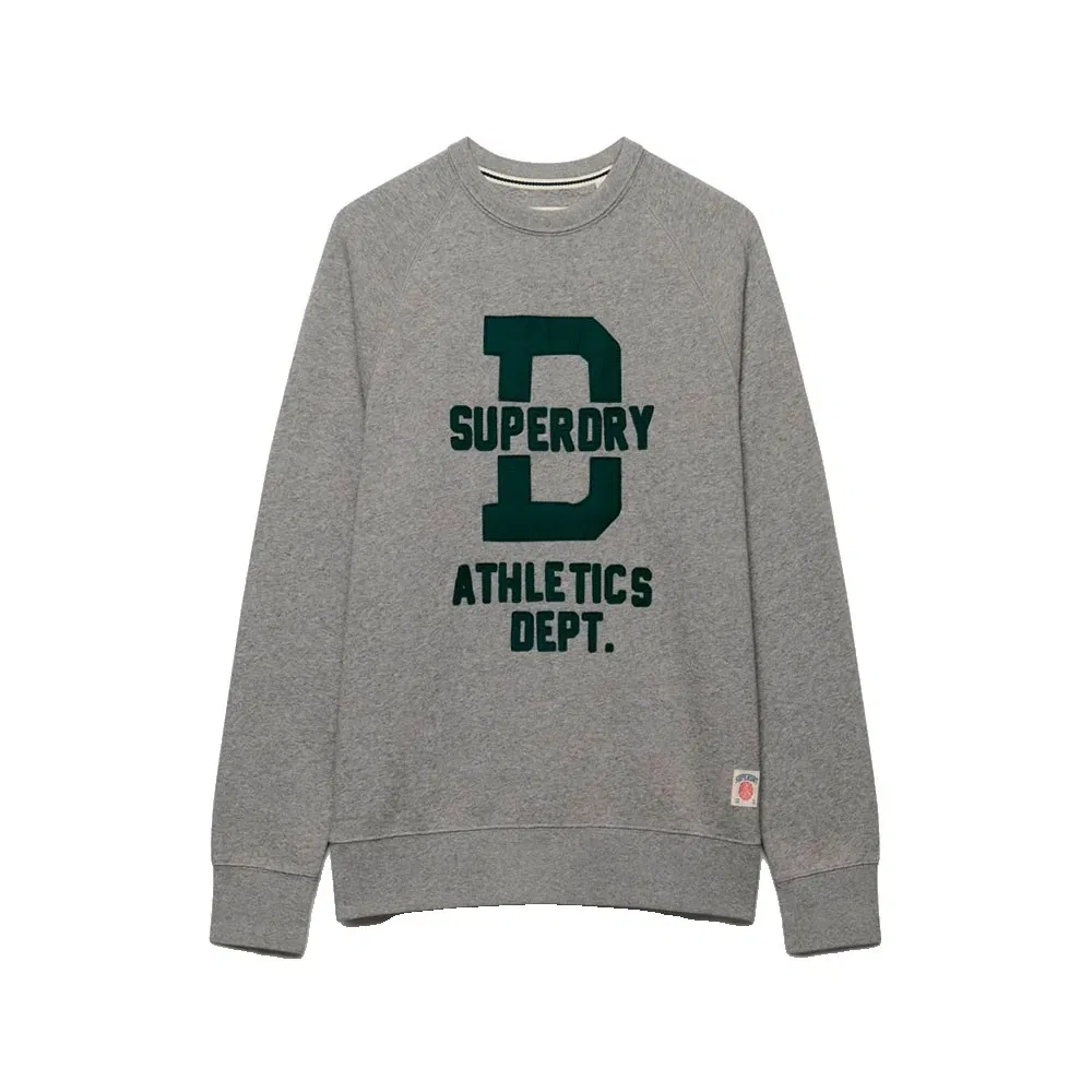 Мужской свитшот свободного кроя Athletic Felt Applique Superdry, Grey — фото 3