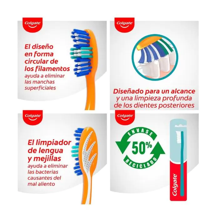 

Набор косметики Cepillo Triple Acción Medio Pack Familiar Colgate, 4 unidades