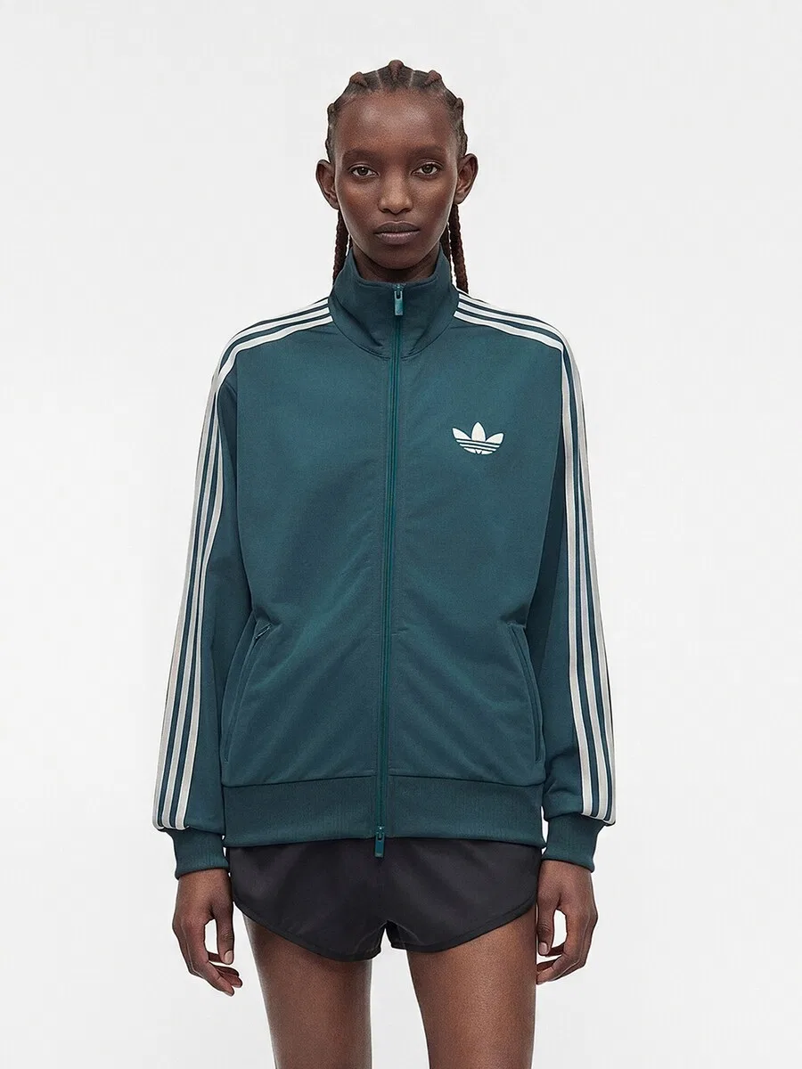 Худи на молнии ADIDAS ORIGINALS 'FB' темно-зеленого цвета — фото 2