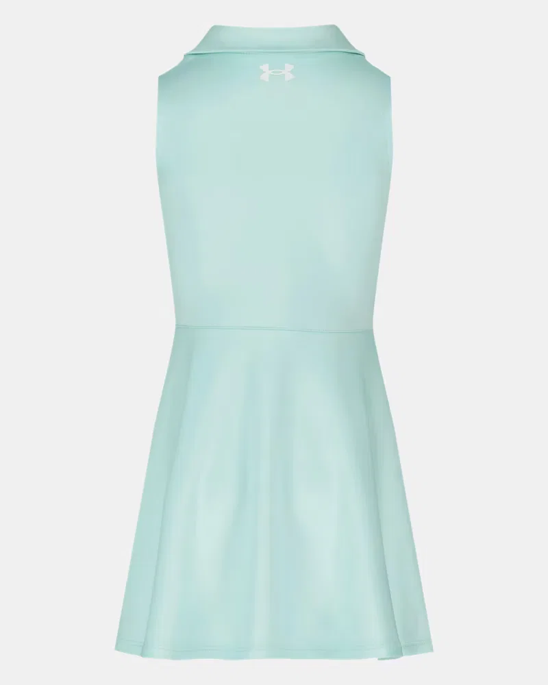 Платье-поло без рукавов для малышек с трусиками-подгузником UA Sleeveless UnderArmour, Refresh Mint/White — фото 3