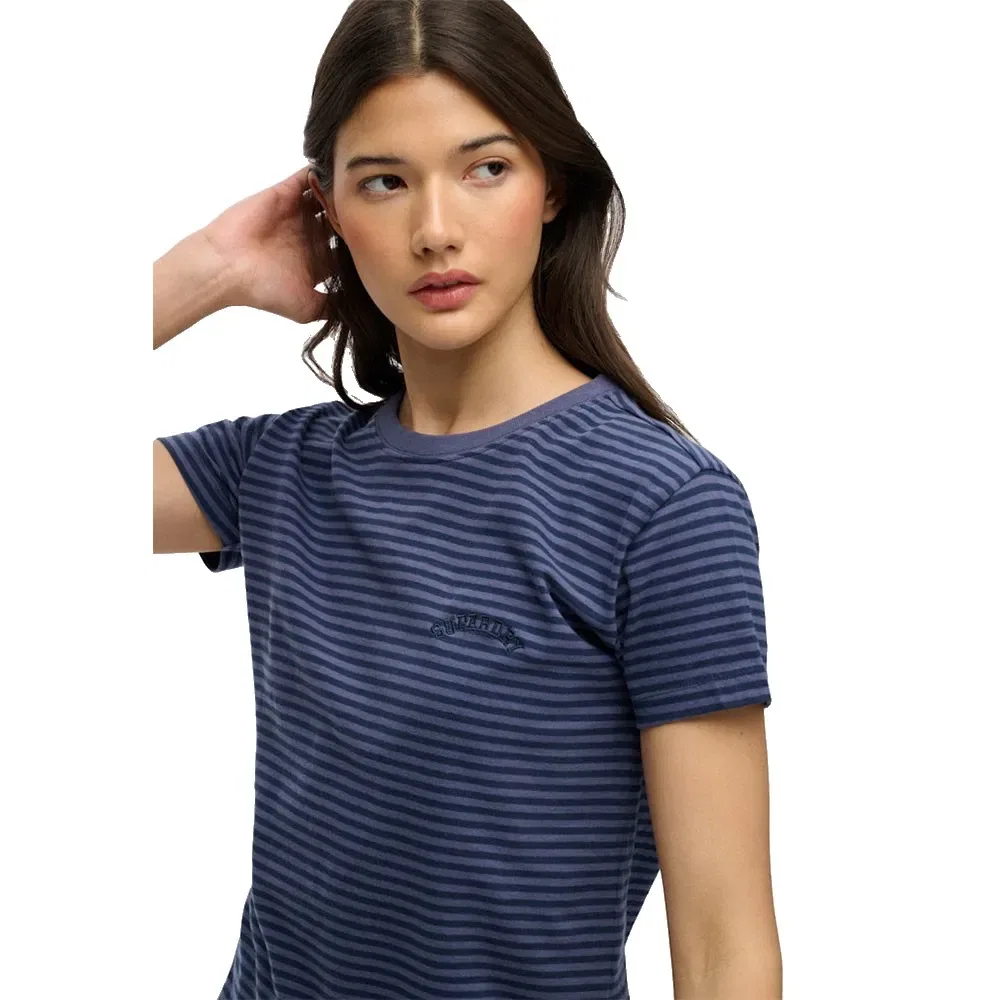 Женская футболка с принтом Essential Logo Str Fitted Superdry, Blue — фото 4