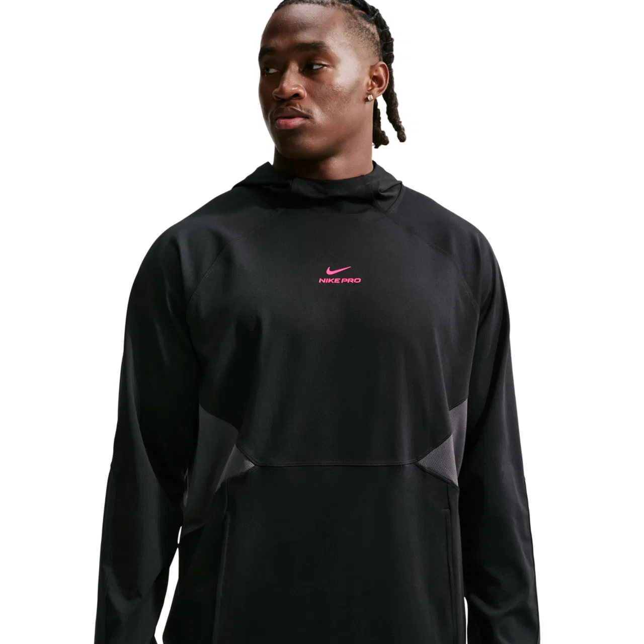 Мужская куртка с капюшоном Nike Pro Training Dri-FIT Midlayer Top, Hyper Pink Black