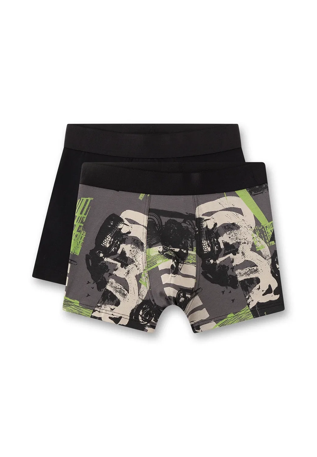 Jungen-Hipshorts (doppelpack) и schwarz Motorrad - трусы-боксеры Sanetta, Grau