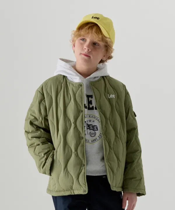 Пуховик легкий с карманами, Work Pocket, Lee Kids, черный
