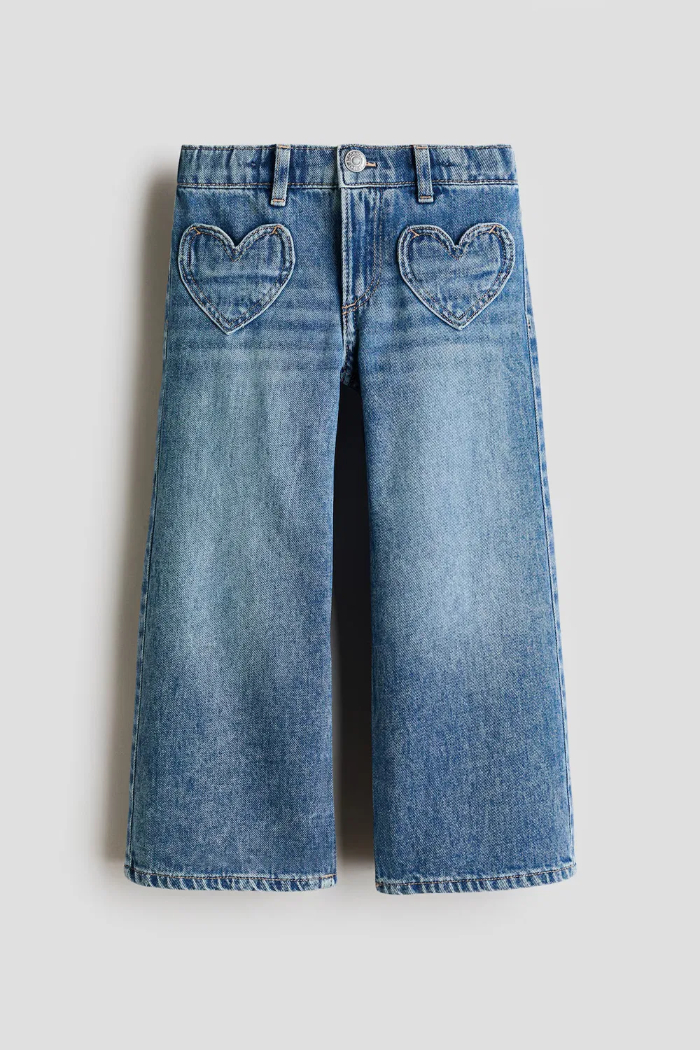 Свободные джинсы с широкими штанинами H&M, Denimblau — фото 4