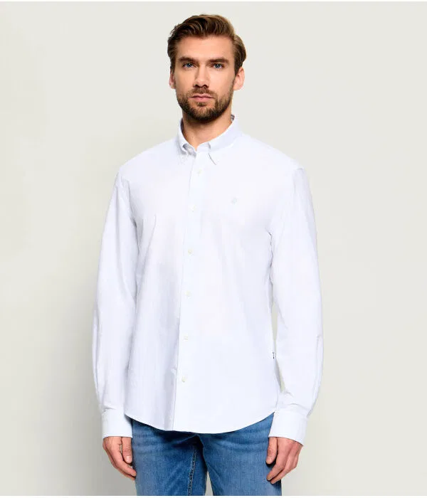 Мужская рубашка с длинным рукавом H-Liam-BD-E-C1-263 BOSS, Azzurro — фото 3