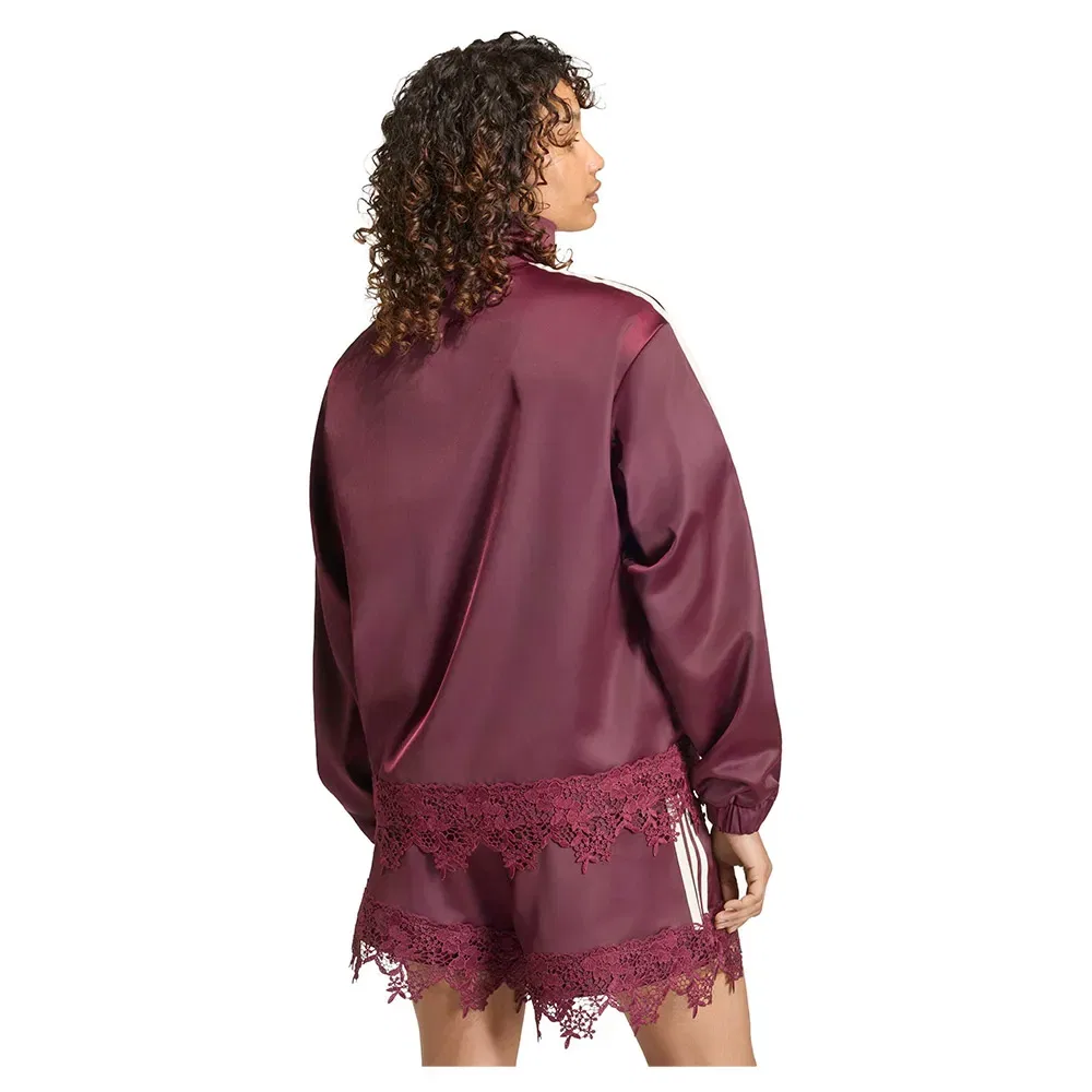 Худи свободного кроя на молнии Satin Lace Firebird Loose Adidas Originals, красный — фото 2
