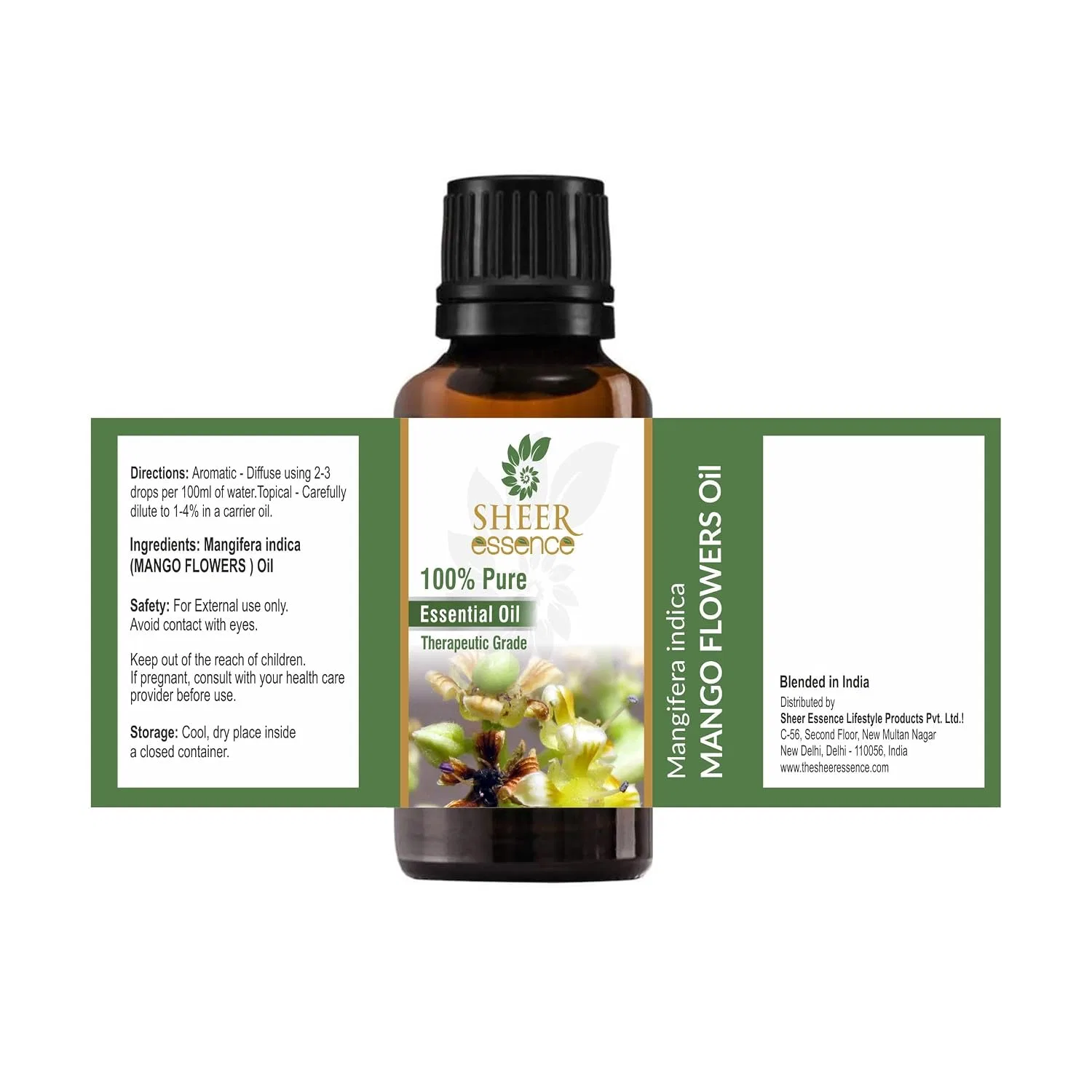 Масло для кожи и волос Mango Flowers Oil, Sheer Essence, 1000 мл — фото 2